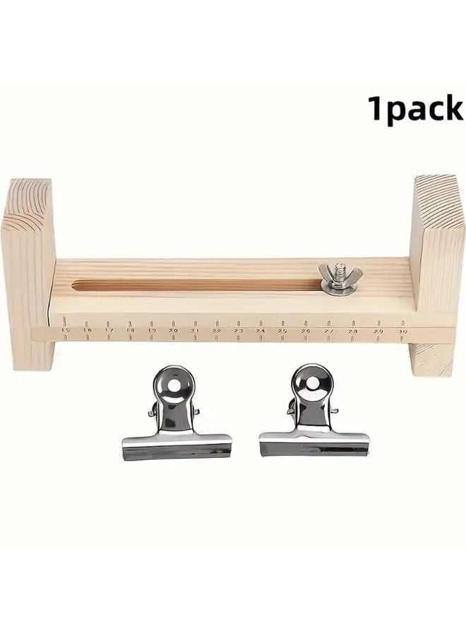 Wooden DIY Braided Rope Holder With Adjustable Metal Clips Practical Bracelet Necklace Craft Tool - Image 2